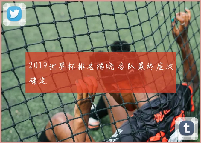 2019世界杯排名揭晓 各队最终座次确定